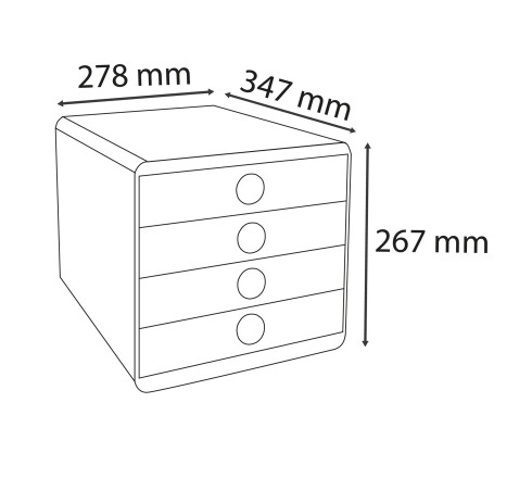 Module de classement Pop-Box 4 tiroirs Aquarel