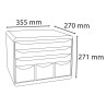 Module de classement Storebox 6 tiroirs Glossy