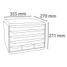 Module de classement Storebox 7 tiroirs Glossy
