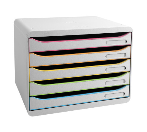 Module de classement Big Box Plus horizon 5 tiroirs Black Office