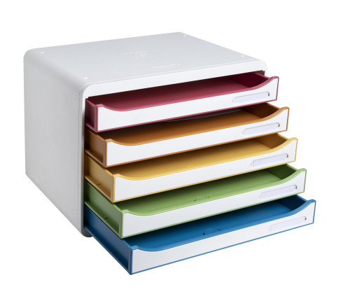 Module de classement Big Box Plus horizon 5 tiroirs Black Office