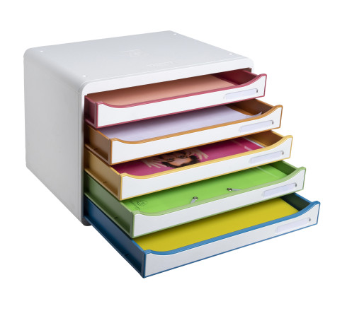 Module de classement Big Box Plus horizon 5 tiroirs Black Office