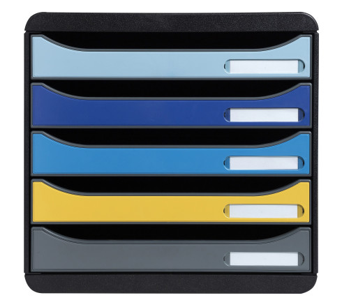 Module de classement Big Box Plus 5 tiroirs Bee Blue