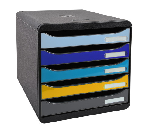 Module de classement Big Box Plus 5 tiroirs Bee Blue