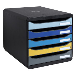 Module de classement Big Box Plus 5 tiroirs Bee Blue