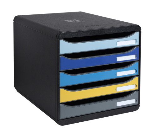 Module de classement Big Box Plus 5 tiroirs Bee Blue