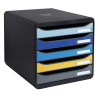 Module de classement Big Box Plus 5 tiroirs Bee Blue