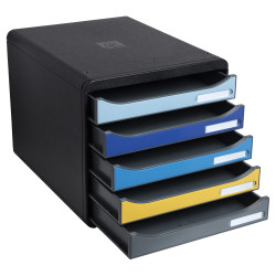 Module de classement Big Box Plus 5 tiroirs Bee Blue