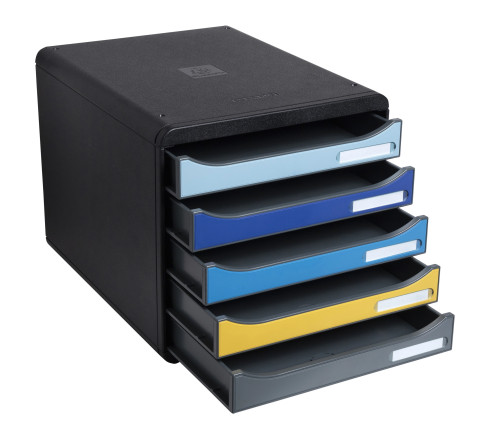 Module de classement Big Box Plus 5 tiroirs Bee Blue
