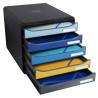Module de classement Big Box Plus 5 tiroirs Bee Blue