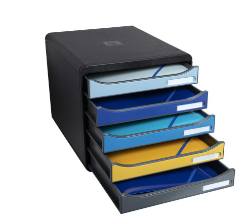Module de classement Big Box Plus 5 tiroirs Bee Blue