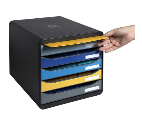 Module de classement Big Box Plus 5 tiroirs Bee Blue