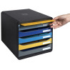 Module de classement Big Box Plus 5 tiroirs Bee Blue