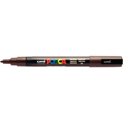 Marqueur Posca pointe fine ogive marron foncé