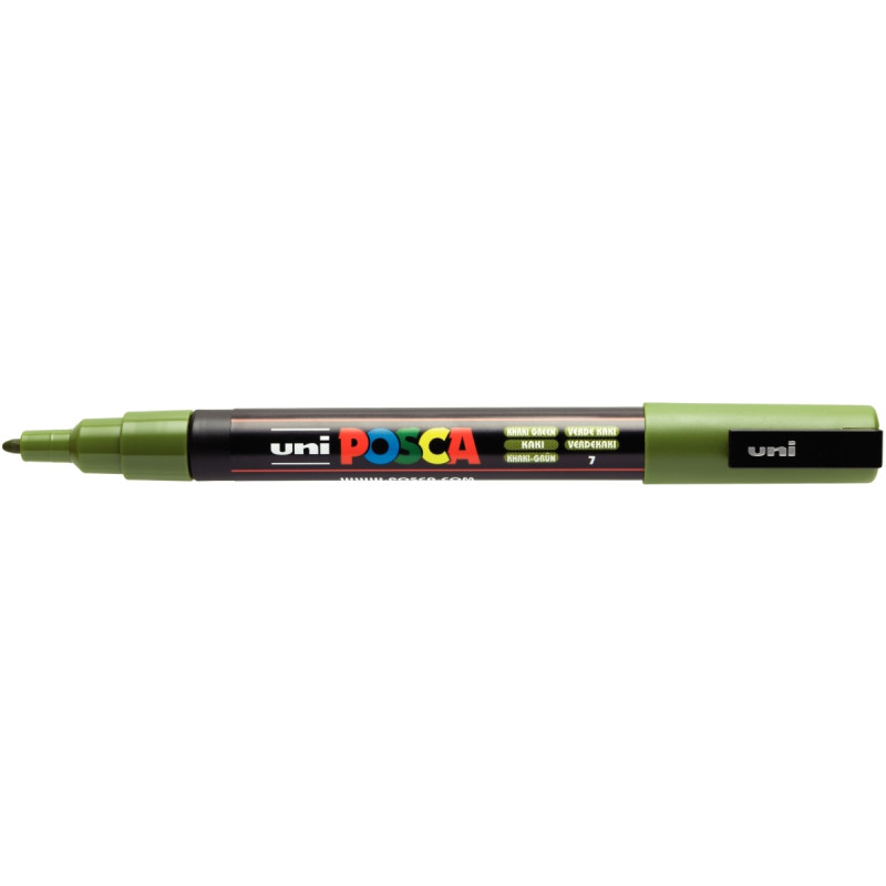 Marqueur Posca pointe fine ogive vert kaki
