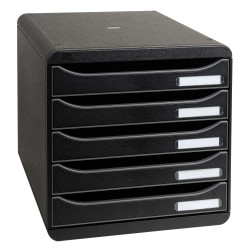 Module de classement Big Box Plus 5 tiroirs Ecoblack