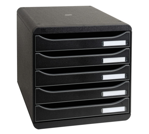 Module de classement Big Box Plus 5 tiroirs Ecoblack