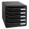 Module de classement Big Box Plus 5 tiroirs Ecoblack