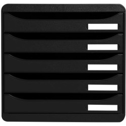 Module de classement Big Box Plus 5 tiroirs Ecoblack