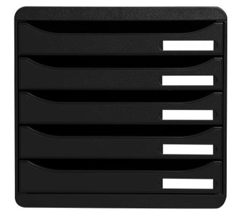 Module de classement Big Box Plus 5 tiroirs Ecoblack