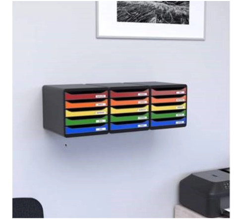 Module de classement Big Box Plus 5 tiroirs Ecoblack