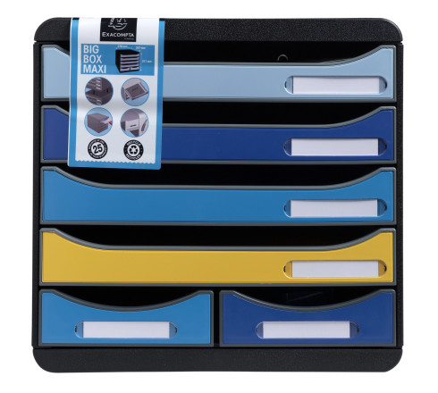 Module de classement Big Box Maxi 6 tiroirs Bee Blue