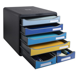 Module de classement Big Box Maxi 6 tiroirs Bee Blue
