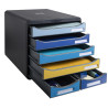 Module de classement Big Box Maxi 6 tiroirs Bee Blue