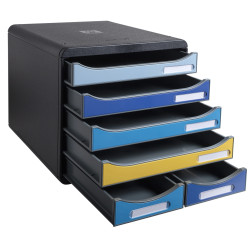 Module de classement Big Box Maxi 6 tiroirs Bee Blue