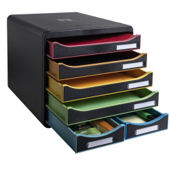 Module de classement Big Box Maxi 6 tiroirs Black Office