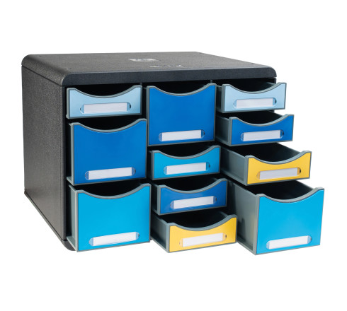 Moule de classement Storebox Multi 11 tiroirs Bee Blue