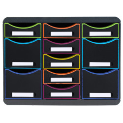 Moule de classement Storebox Multi 11 tiroirs Black Office