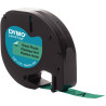 Recharge lettre plastique 12 mm x 4 m noir sur vert