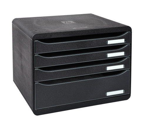Module de classement Big Box Plus horizon 4 tiroirs Ecoblack