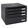 Module de classement Big Box Plus horizon 4 tiroirs Ecoblack