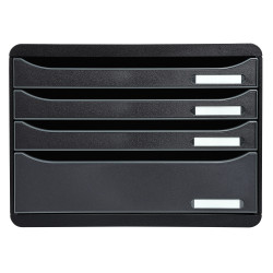 Module de classement Big Box Plus horizon 4 tiroirs Ecoblack