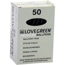 Boite de 50 stylos Lovegreen noir