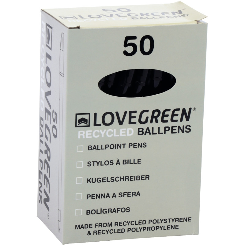 Boite de 50 stylos Lovegreen noir