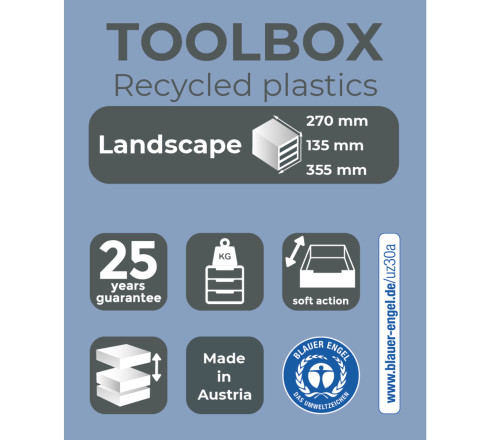 Module de classement Toolbox 1 tiroir Ecoblack