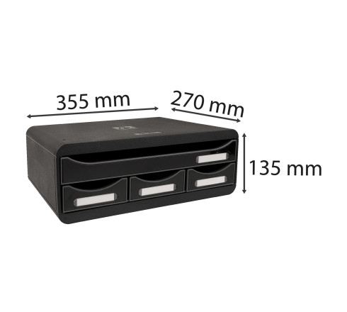 Module de classement Toolbox 4 tiroirs Glossy