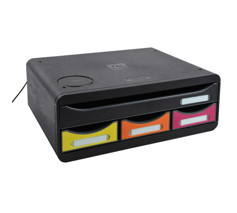 Module de classement Toolbox QI chargeur de batterie - 4 tiroirs Iderama