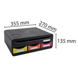 Module de classement Toolbox QI chargeur de batterie - 4 tiroirs Iderama