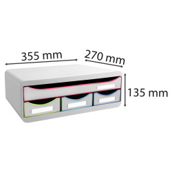 Module de classement Toolbox 4 tiroirs Black Office