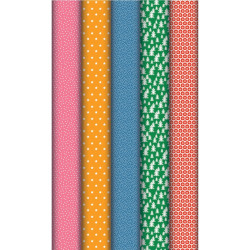 Boîte de 10 rouleaux de papier cadeau motifs assortis dimension 2m x 0