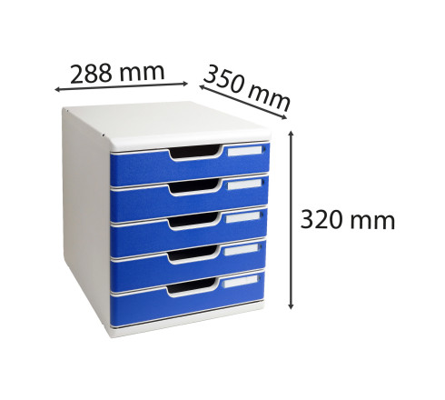 Module de classement Modulo Office 5 tiroirs fermés