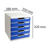 Module de classement Modulo Office 5 tiroirs fermés
