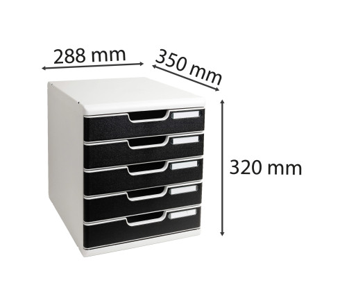 Module de classement Modulo Office 5 tiroirs fermés