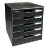Module de classement Modulo Ecoblack 5 tiroirs fermés