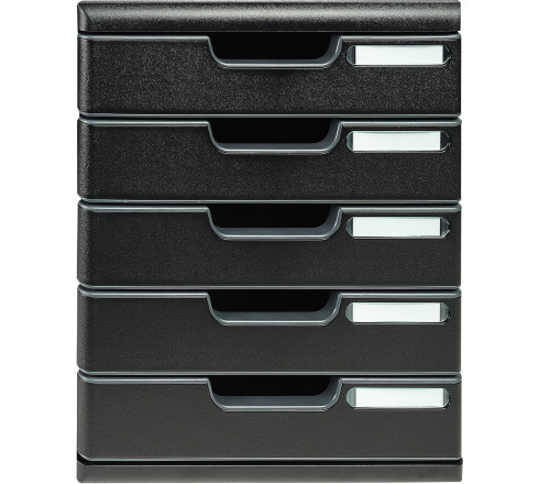 Module de classement Modulo Ecoblack 5 tiroirs fermés