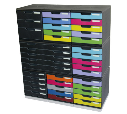 Module de classement Modulo Ecoblack 5 tiroirs fermés